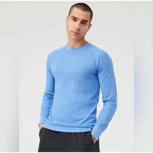 Outdoor Voices Men’s Long Sleeve Waffle Knit Top Blue Size XS
